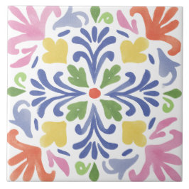 Folk Garden Watercolor Fliese