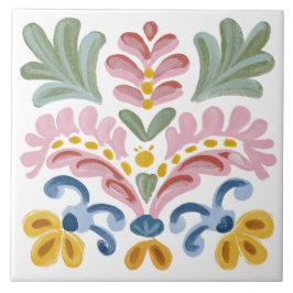 Folk Garden Watercolor Fliese