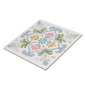 Folk Garden Watercolor Fliese (Seite)