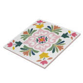 Folk-Garten-Aquarell Fliese (Seite)