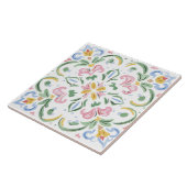 Folk-Garten-Aquarell Fliese (Seite)