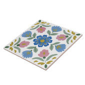 Folk-Garten-Aquarell Fliese (Seite)