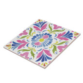 Folk-Garten-Aquarell Fliese (Seite)