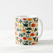 Folk-Garten-Klee Kaffeetasse (VorderseiteRechts)