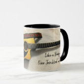 Folk-Gitarre-Tasse mit Text Tasse (VorderseiteRechts)