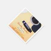 Folk Guitar 40. Geburtstag feierliche Papier Napki Serviette (Ecke)