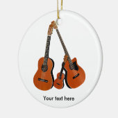 Folk Guitar Acoustic Bass und Ukulele Keramikornament (Links)