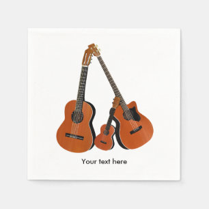 Folk Guitar Acoustic Bass und Ukulele Serviette