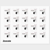 Folk Happy Oaster Bunny Rabbit Sticker (Blatt)