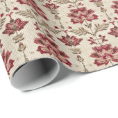 Folk-Inspiriertes Weihnachtsgeflecht Geschenkpapier (Rolleneckpunkt)