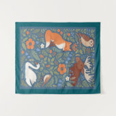 folk lore art wandteppich (Vorderseite (Horizontal))