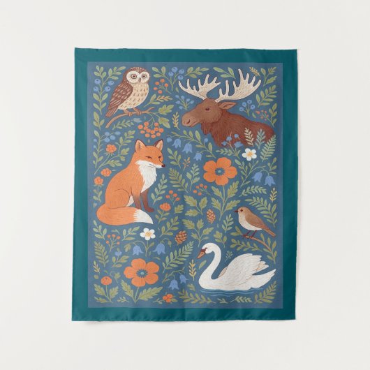 folk lore art wandteppich (Vorderseite)