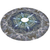 Folk Mandala Brushed Polyester Tree Skirt Fleece Weihnachtsbaumdecke (Schrägansicht)