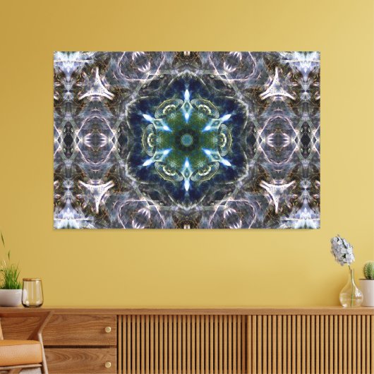 Folk Mandala Canvas Print Leinwanddruck (Insitu (Wohnzimmer))