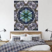 Folk Mandala Canvas Print Leinwanddruck (Insitu (Schlafzimmer))