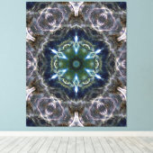 Folk Mandala Canvas Print Leinwanddruck (Insitu (Holzboden))