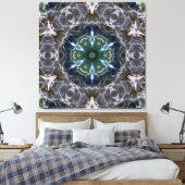 Folk Mandala Canvas Print Leinwanddruck (Insitu (Schlafzimmer))