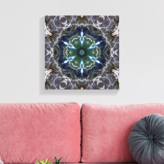Folk Mandala Canvas Print Leinwanddruck (Insitu (Wohnzimmer))