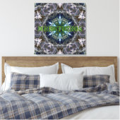 Folk Mandala Canvas Print Leinwanddruck (Insitu (Schlafzimmer))