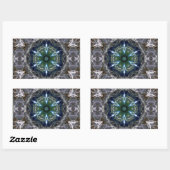 Folk Mandala Classic Round Sticker (Blatt)