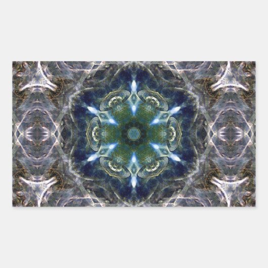 Folk Mandala Classic Round Sticker (Vorderseite)