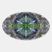 Folk Mandala Classic Round Sticker (Vorderseite)