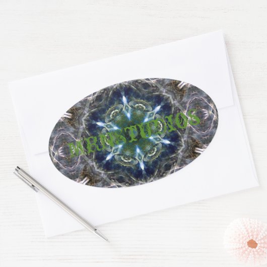 Folk Mandala Classic Round Sticker (Umschlag)