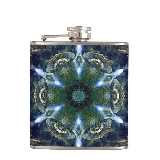 Folk Mandala Flachmann (Vorderseite)