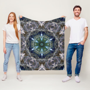 Folk Mandala Fleecedecke