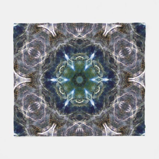 Folk Mandala Fleecedecke (Vorderseite (Horizontal))