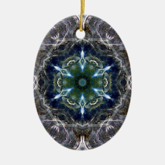 Folk Mandala Keramik Ornament (Vorne)