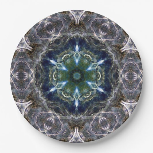 Folk Mandala Papierplatte Pappteller (Vorderseite)