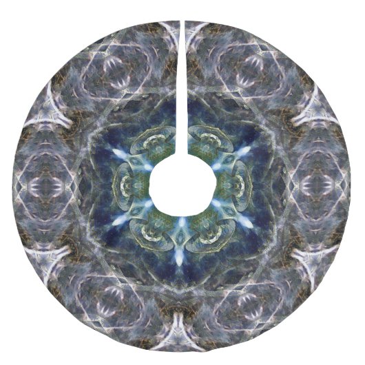 Folk Mandala Polyester Weihnachtsbaumdecke (Vorderseite)