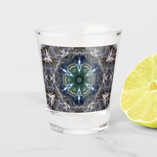 Folk Mandala Schnapsglas (Vorderseite)