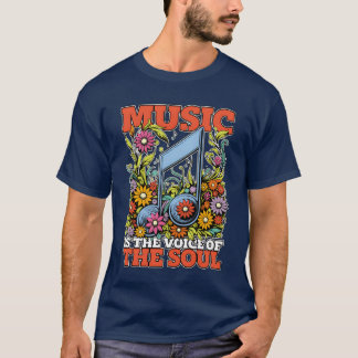 Folk Music Ishe Voice Ofhe Soul Music Lover Girl T-Shirt