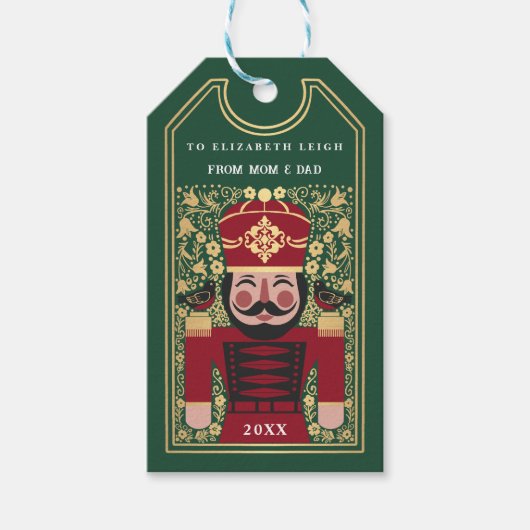Folk Nutcracker Christmas Personalized Ornament Geschenkanhänger (Vorderseite)
