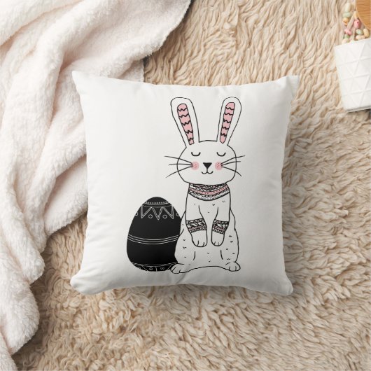 Folk Oaster Bunny Rabbit Throw Kissen (Decke)