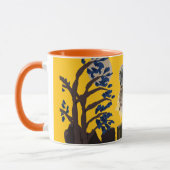 Folk owl on tree stump tasse (Links)