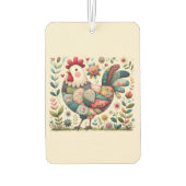Folk Patchwork-Liste mit floralen Akzenten Autolufterfrischer (Rückseite)