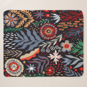 Folk pattern, seamless textile design with bright sherpadecke (Vorderseite (Horizontal))