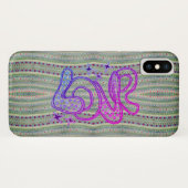 Folk Psychedelic Pretty Hearts Love Case-Mate iPhone Hülle (Rückseite (Horizontal))