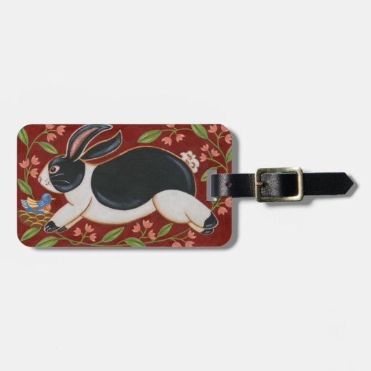 Folk Rabbit Gepäckanhänger (Vorderseite horizontal)