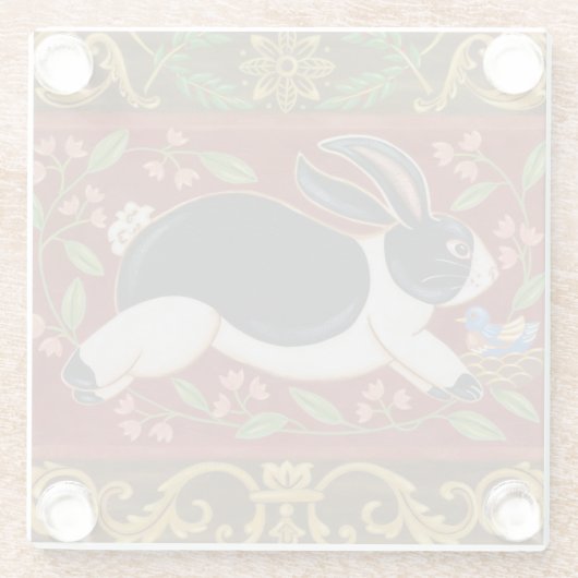 Folk Rabbit Glasuntersetzer (Rückseite)