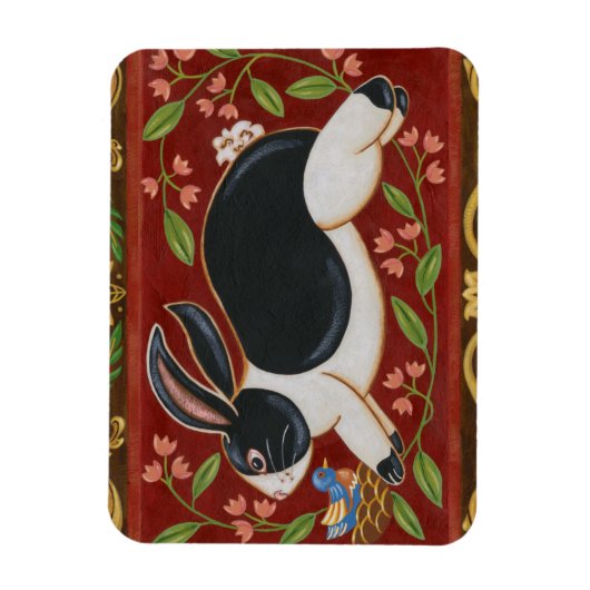 Folk Rabbit Magnet (Vertikal)
