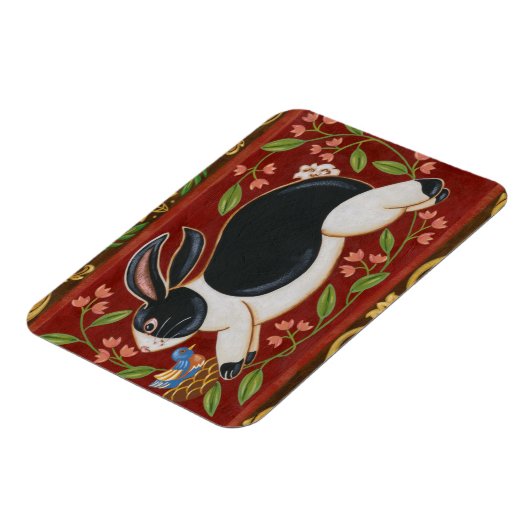 Folk Rabbit Magnet (Linke Seite)