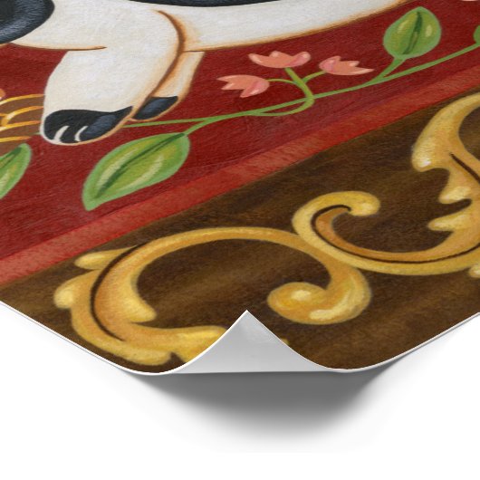 Folk Rabbit Poster (Ecke)