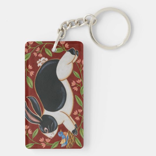 Folk Rabbit Schlüsselanhänger (Rückseite)