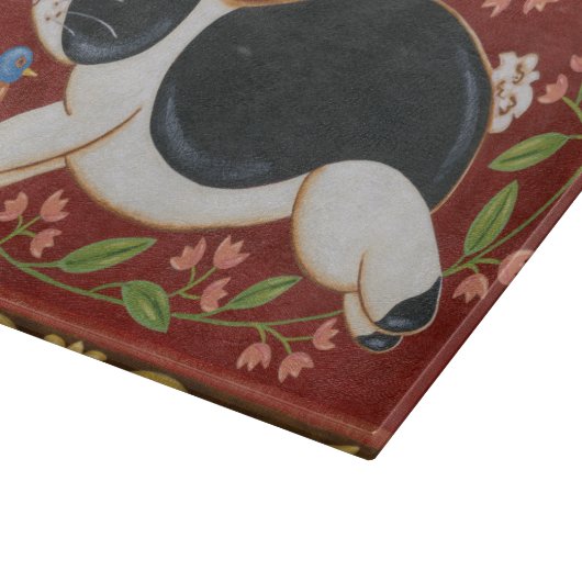 Folk Rabbit Schneidebrett (Ecke)