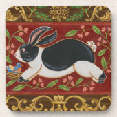 Folk Rabbit Untersetzer (Vorderseite)