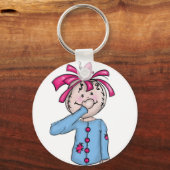 Folk Rag Doll Cartoon Schlüsselanhänger (Vorderseite)